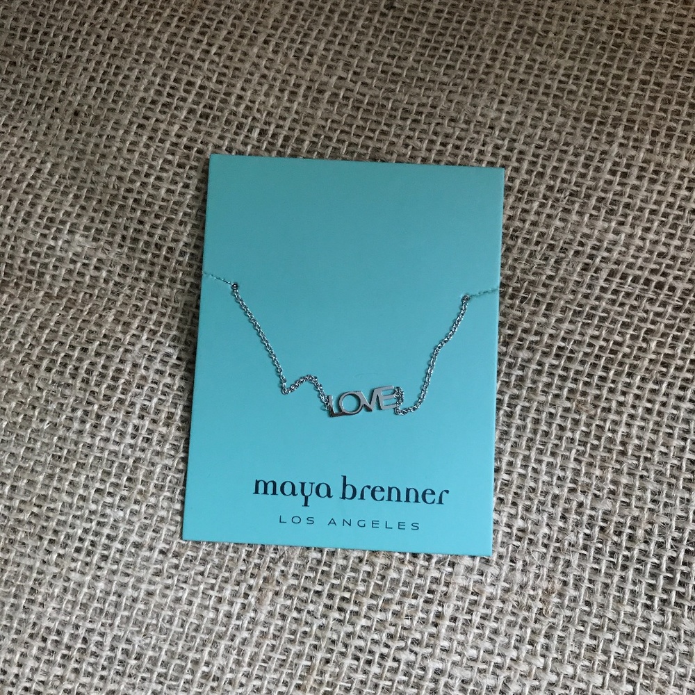 NWT Maya Brenner LA 'Love' silver bracelet